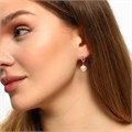 Серьги коллекция "Xuping" покрытие позолота 18К, вставка: искусственный жемчуг и фианиты, арт.101.118 101.118