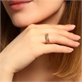 Кольцо коллекция "Xuping" покрытие позолота 18К, вставка: фианиты, цвет: прозрачный, 17 р, арт.101.121-17 101.121-17