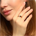 Кольцо коллекция "Xuping" покрытие позолота 18К, вставка: фианиты, цвет: прозрачный, 19 р, арт.101.107-19 101.107-19