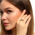 Кольцо коллекция "Xuping" покрытие позолота 18К, вставка: фианиты, цвет: прозрачный, 20 р, арт.101.104-20 101.104-20