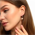 Серьги коллекция "Xuping" покрытие позолота 18К, вставка: фианиты и искусственный жемчуг, арт.101.096 101.096