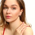 Серьги Каталог >> Бижутерия >> Ювелирная бижутерия Дубайское золото, покрытие: позолота, вставка: фианиты, цвет: прозрачный, арт.213.401 213.401
