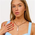 Кулон со шнурком из натурального камня Кварц, 1048, арт.218.227 218.227