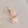 Серьги подвески шарики натуральный камень Розовый Кварц, 1026, арт.218.173 218.173