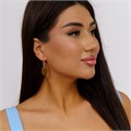 Серьги длинные подвески натуральный камень Тигровый глаз, 1045, арт.218.167 218.167