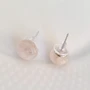 Серьги бижутерия гвоздики круглые натуральный камень прозрачный Кварц, 1030, арт.218.116 218.116