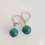 Серьги бижутерия висячие Амазонит, 1028, арт.218.077 218.077