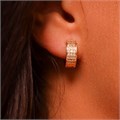 Серьги кольца дорожка коллекция "Xuping" покрытие позолота, вставка: фианиты, Х000985356, арт.101.088 101.088