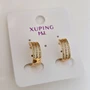 Серьги кольца дорожка коллекция "Xuping" покрытие позолота, вставка: фианиты, арт.101.089 101.089