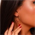 Серьги конго средние, коллекция "Xuping" покрытие позолота, с алмазной гранью, Х000704037, арт. 101.082 101.082