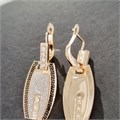 Серьги висячие Каталог >> Бижутерия >> Ювелирная бижутерия Дубайское золото, покрытие позолота, вставка фианиты, арт. 216.078 216.078
