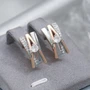 Серьги 2 цвета, покрытие позолота 585 пробы и посеребрение,H0336, арт.212.035 212.035