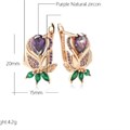Серьги цветы с цирконами, покрытие позолота 585 пробы,H0995, арт.212.016 212.016