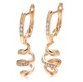 Серьги висячие, покрытие позолота 585 пробы,H0710, арт.314.855 314.855