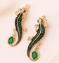 Серьги ящерицы крупные, покрытие позолота 585 пробы,H1698, арт.314.669 314.669