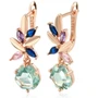 Серьги висячие с камнями, покрытие позолота 585 пробы,H1745, арт.212.008 212.008