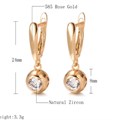 Серьги висячие, покрытие позолота 585 пробы,H0099, арт.212.012 212.012