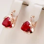 Серьги висячие с камнем, покрытие позолота 585 пробы,H1057, арт.212.003 212.003