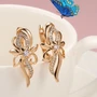 Серьги крупные висячие, покрытие позолота 585 пробы,H0276, арт.212.007 212.007