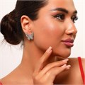 Серьги крупные бабочки Каталог >> Бижутерия >> Ювелирная бижутерия с покрытием посеребрение, вставка: фианиты, цвет: прозрачный переливающийся, арт. 214.654 214.654