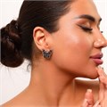 Серьги крупные бабочки Каталог >> Бижутерия >> Ювелирная бижутерия с покрытием посеребрение, вставка: фианиты, цвет: черный, арт. 214.655 214.655