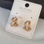Серьги каффы коллекция "Xuping" покрытие позолота, 1046,  арт.101.022 101.022