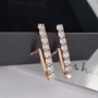 Серьги женские галочка коллекция "Xuping" покрытие позолота, вставка: фианиты, 1010, арт.101.007 101.007