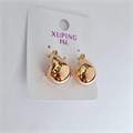 Серьги полукольца коллекция "Xuping ML" покрытие позолота, 1030,  арт.001.974 001.974