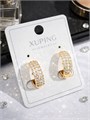 Серьги кольца дорожка коллекция "Xuping ML" покрытие позолота, вставка: фианиты, 1066,  арт.001.972 001.972