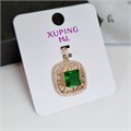 Кулон коллекция "Xuping ML" покрытие позолота, вставка: зеленые фианиты,074, арт.001.950 001.950
