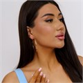 Серьги конго крупные с гранями коллекция "Xuping" покрытие позолота, Е-095, арт.001.920 001.920