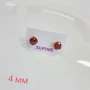 Серьги гвоздики коллекция "Xuping" покрытие позолота, вставка: камень красный, 24, арт.01.1641 01.1641