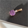 Кулон Xuping, покрытие позолота, вставка: камень фиолетовый, арт.001.875 001.875