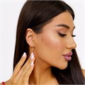 Серьги галочки коллекция "Xuping" покрытие позолота, вставка: фианиты, цвет: прозрачный, Х000445190, арт.001.846 001.846