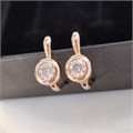 Серьги коллекция "Xuping" покрытие позолота, вставка: фианиты, цвет: прозрачный, Х000795038, арт.001.849 001.849