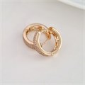Серьги коллекция "Xuping" покрытие позолота, вставка: фианиты, Х000891403, арт.001.836 001.836