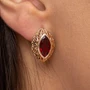 Серьги Каталог >> Бижутерия >> Ювелирная бижутерия коллекция "Дубай" покрытие: позолота, вставка: камень, цвет: красный, арт. 216.365 216.365