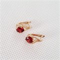 Серьги коллекция "Xuping" покрытие: позолота, вставка: фианиты, цвет: красный, Х000837212, арт.001.635 001.635