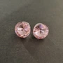 Серьги гвоздики круглые кристаллы, цвет: розовый, арт.001.616 001.616