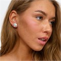 Серьги гвоздики круглые кристаллы, цвет: хамелеон, арт.001.619 001.619