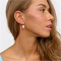 Крупные серьги бижутерия с камнем, покрытие: посеребрение, цвет: хамелеон, арт.001.609 001.609