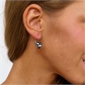 Серьги кристаллы сердца, покрытие: посеребрение, цвет кристалла: серый, арт.001.599 001.599