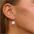 Серьги кристаллы сердца, покрытие: посеребрение, цвет кристалла: прозрачный переливающийся, арт.001.602 001.602