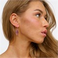 Серьги Каталог >> Бижутерия >> Ювелирная бижутерия крупные под золото, тускло-сиреневый камень, арт.001.563 001.563
