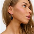 Серьги Каталог >> Бижутерия >> Ювелирная бижутерия крупные под серебро, черный камень, арт.001.554 001.554