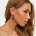 Серьги Каталог >> Бижутерия >> Ювелирная бижутерия крупные под серебро, темно-синий камень, арт.001.553 001.553