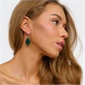 Серьги Каталог >> Бижутерия >> Ювелирная бижутерия крупные под серебро, зеленый камень, арт.001.552 001.552