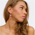 Серьги Каталог >> Бижутерия >> Ювелирная бижутерия крупные под серебро, нежно-розовый камень, арт.001.551 001.551