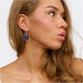 Серьги Каталог >> Бижутерия >> Ювелирная бижутерия крупные под серебро, синий камень, 65145, арт.001.547 001.547