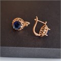 Серьги Каталог >> Бижутерия >> Ювелирная бижутерия коллекция "Дубай" позолота, цвет камня: синий, 06400, арт.001.476 001.476